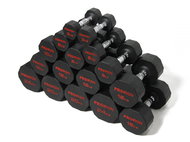 PROIRON Rubberized One-handed Dumbbells 3 - 24kg (8 pairs) - Dumbell Set