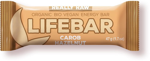 Lifefood Lifebar RAW BIO 47 g, carob with hazelnuts - Raw Bar - Main image