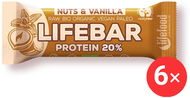 Lifefood Lifebar Protein RAW BIO 6 x 47 g, oříšek s vanilkou - Proteinová tyčinka
