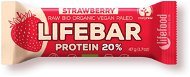 Lifefood Lifebar Protein RAW BIO 47 g, jahoda - Proteinová tyčinka