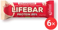 Lifefood Lifebar Protein RAW BIO 6 x 47 g, jahoda - Proteinová tyčinka