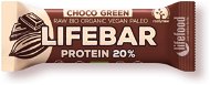 Lifefood Lifebar Protein RAW BIO 47 g, čokoláda so spirulinou - Proteínová tyčinka