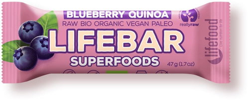 Lifefood Lifebar Superfoods RAW BIO 47 g, blueberry with quinoa - Raw Bar - Main image