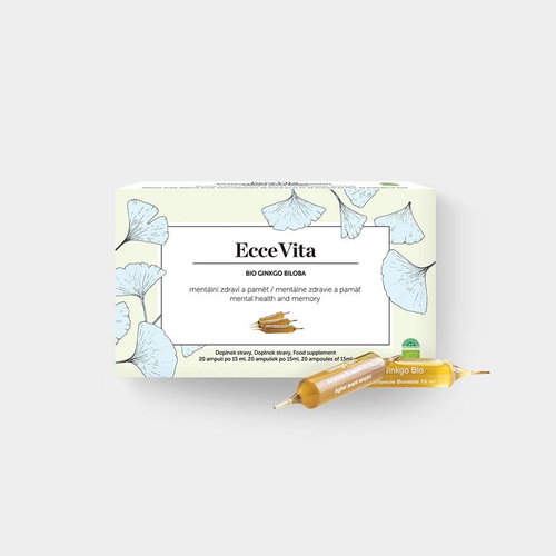 EcceVita Ginkgo biloba BIO 20 ampoules - Dietary Supplement - Main image