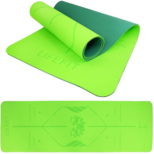 Lifefit YOGA MAT LOTOS DUO, 183x58x0,6cm, zelená - Jogamatka - Hlavní obrázek