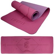 LIFEFIT YOGA MAT LOTOS DUO, 183x58x0,6cm, burgundy - Yoga Mat