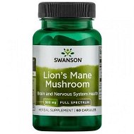 Swanson Full Spectrum Lion's Mane Mushroom (Korálovec ježatý), 500 mg, 60 kapsúl - Doplnok stravy