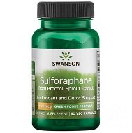 Swanson Sulforaphane Broccoli extract (Sulforafan z extraktu brokolice), 400 mcg, 60 rastlinných kapsúl - Doplnok stravy