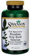 Swanson Full Spectrum Rhodiola Holy Basil Valerian Stres Complex (Rhodiola, Bazalka indická, Kozlík  - Doplnok stravy