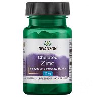 Swanson Chelated Zinc (zinek glycinát), 30 mg, 90 kapslí - Zinok