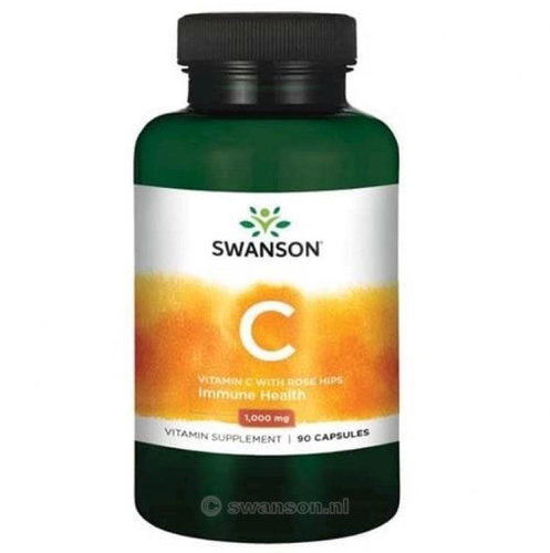 Swanson Vitamin C + Rosehip Extract, 1000 mg, 90 capsules - Vitamin C - Main image