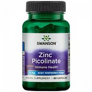 Swanson Zinc Picolinate, Zinek Pikolinát, 22 mg, 60 kapslí - Zinok