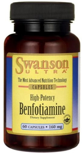 Swanson Benfotiamine (vitamin B1), 160 mg, 60 capsules - Dietary Supplement - Main image