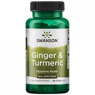 Swanson Ginger & Turmeric (ginger + turmeric), 60 capsules - Dietary Supplement