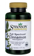 Swanson Full Spectrum Cinnamon 375 mg (broad spectrum cinnamon), 180 capsules - Dietary Supplement