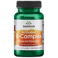 Swanson Activated B-Complex, Aktivní koenzymová forma Vitamínů B, 60 rostlinných kapslí - B-komplex