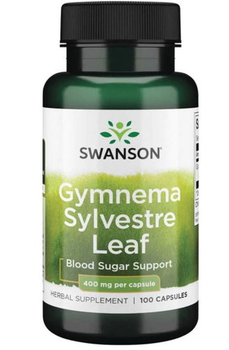Swanson Gymnema Sylvestre Leaf (Gymnema sylvestre), 400 mg, 100 capsules - Dietary Supplement - Main image