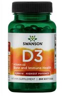 Swanson Vitamin D3, 5000 IU, Vyšší účinnost, 250 softgel kapslí - Vitamín D