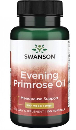Swanson Evening Primrose Oil, 500 mg, 100 softgel capsules - Dietary Supplement - Main image