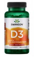 Swanson Vitamín D3 1000 IU, 250 kapsúl - Vitamín D