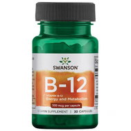 Swanson Vitamin B12, 500 mcg, 30 capsules - Vitamin B