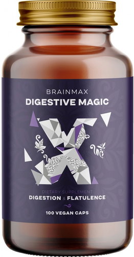 BrainMax Digestive Magic, Digestive Support, 100 herbal capsules - Digestive Enzymes - Main image