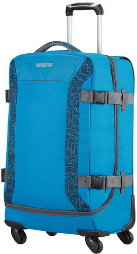 American Tourister Road Quest Spinner Duffle M Bluestar Print - Suitcase - Main image