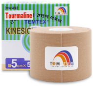 Temtex Tourmaline bézs 5 cm-es kineziológiai szalag - Kineziológiai tapasz