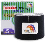 Temtex Tourmaline fekete 5 cm-es kineziológiai szalag - Kineziológiai tapasz
