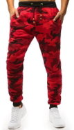 DSTREET Pánské STYLE tepláky camo maskáčové červená - Tepláky