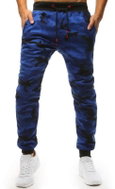 DSTREET Pánské STYLE tepláky camo maskáčové modré, vel. L - Tepláky