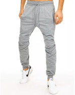 DSTREET Pánské tepláky in-style šedé ux2878, vel. XL - Tepláky