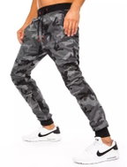 DSTREET Pánské vzorované tepláky CAMO šedé - Tepláky
