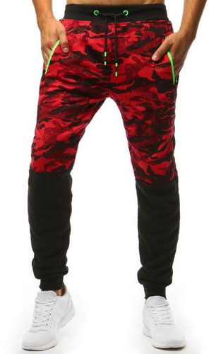 DSTREET Pánské tepláky CAMO červené, vel. XL - Tepláky - Main image