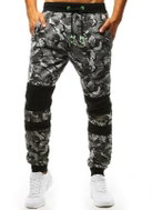 DSTREET Pánské tepláky CAMO tmavě šedé - Tepláky