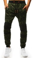 DSTREET Pánské tepláky CAMO tmavě zelené - Tepláky