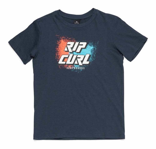 Rip Curl LOGO SLANT SS TEE Mood Indigo Mar 14 - T-Shirt - Main image