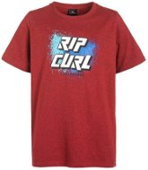 Rip Curl SLANT LOGO SS TEE Pompeian Red Ma 10 - Tričko