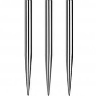 Mission Metal Glide Tips - Silver - 2 × 30 mm - Dart Tips