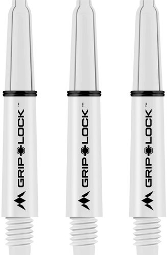 Mission GripLock handles - short - white 3 pcs - Dart Shafts - Main image