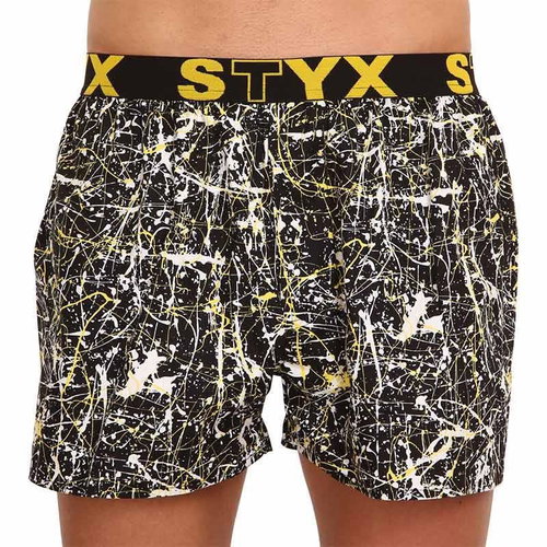 Styx B1355 - black and yellow, sizing. XXL - Boxer Shorts - Main image