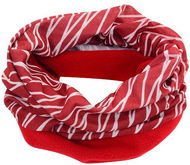 Neck Warmer Fleece scarf with red and white - Nákrčník