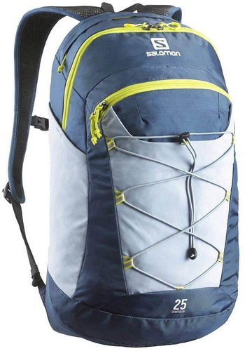 Salomon CONTOUR 25 Midnight blue / stone blue / green gecko - Backpack - Main image