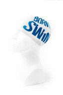 Born To Swim white with blue logo - Hat
