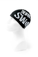 Born To Swim Black with white logo - Hat
