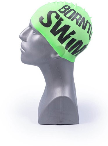 Born To Swim reflective green with black logo - Hat - Main image