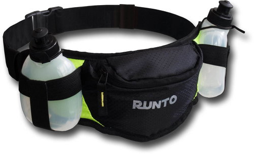 Runto Bumbag with 2 bottles black-yellow - Bum Bag - Main image