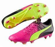 Puma Evo Power 3.3 FG - pink glo/safety yellow/black Size 8 - Football Boots