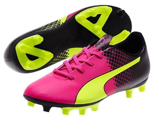 Puma Evo Power 5.5 FG Jr pink glo-sa vel. 4.5 - Football Boots - Main image