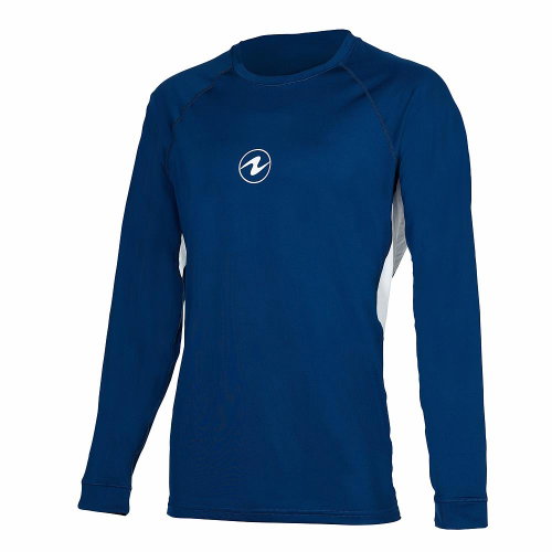 Aqua Lung Men's Lycra Loose Fit Shirt, Blue/White, Long Sleeve, XL - Lycra Clothing - Main image